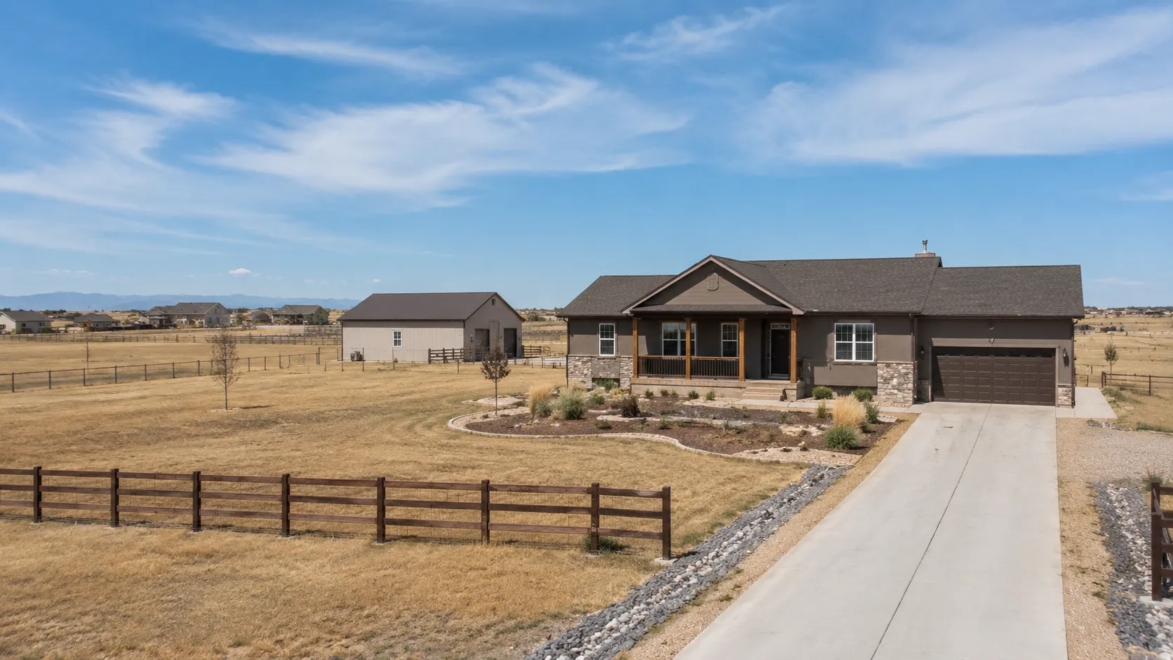 Peyton Colorado house on acreage with exterior maintenance needs